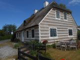A house made of rieds in Hesnæs at the eastcoast of Falster