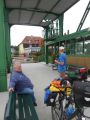 Transporter bridge over the Oste between Osten and Hemmoor in Northern Germany